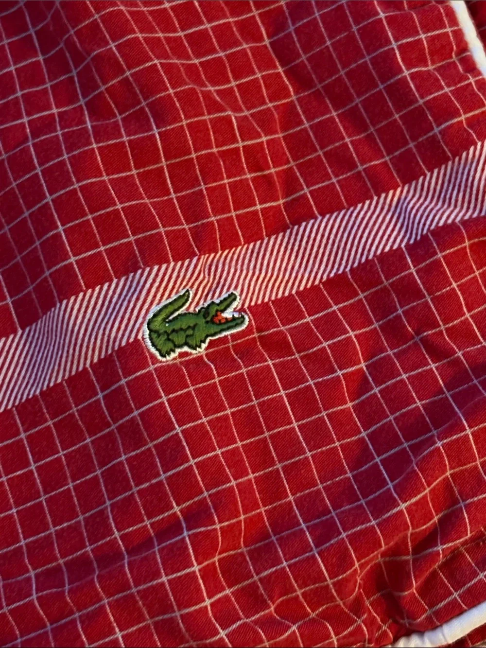🍓LACOSTE red plaid F/Q comforter set